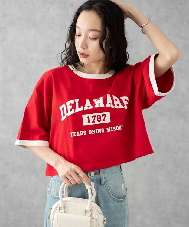 WEGO リンガーグラフィックショートT レッド