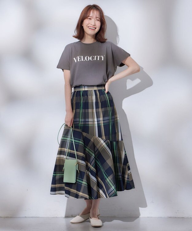 ANY ドルマンスリーブロゴTシャツ チャコール