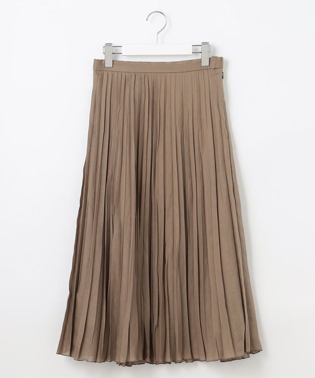 J.PRESS LADIES L ラミータンブラー プリーツ スカート モカ系