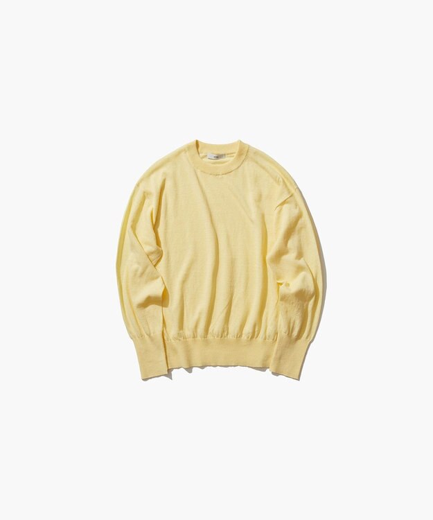 ATON RECYCLED FRESCA | クルーネック セーター YELLOW