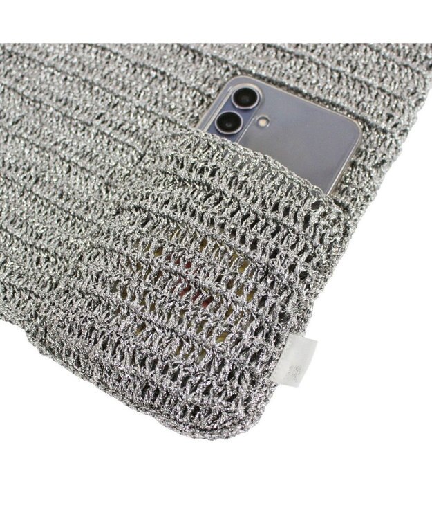 ROOTOTE 1091【手編みカゴバッグ風】SC.トール.クロッシュメタリック-A 02：シルバー