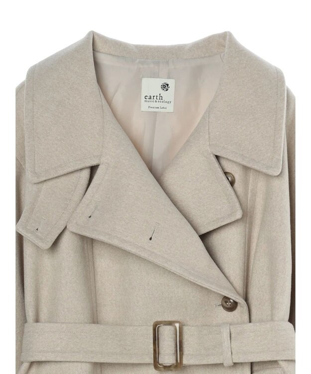 earth music&ecology ２ｗａｙカラーミドル丈コート Light Beige