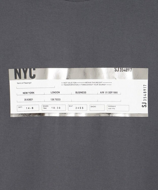 ICB 【接触冷感・UVケア・洗える】ロゴＴＥＥ カットソー チャコールグレー系