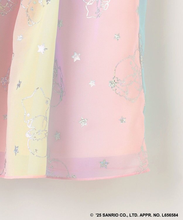 ANY KIDS 【any FAM× リトルツインスターズ 】キキ＆ララ シフォンスカート ピンク