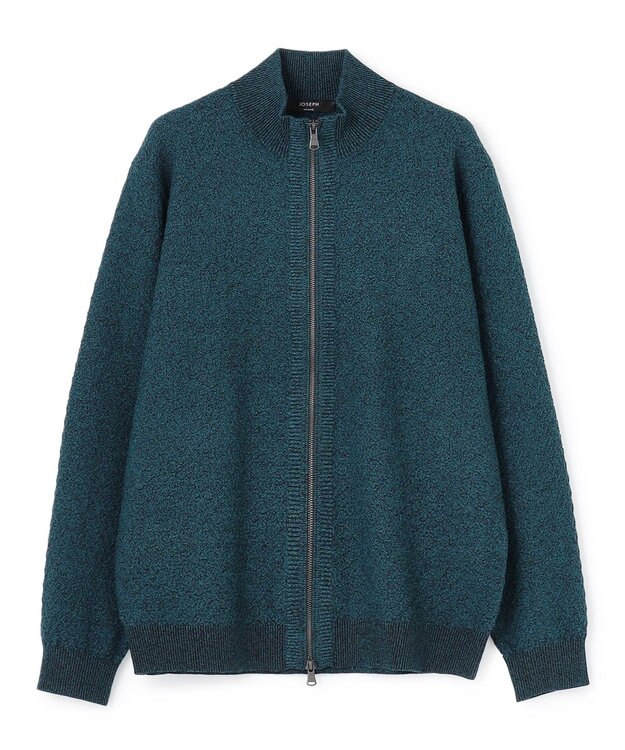 JOSEPH HOMME 【イージーケア】 ヴィスコースリンクス　ジップアップカーディガン スモーキーグリーン系