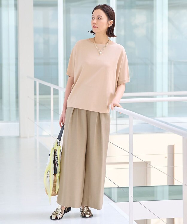 自由区 シルクプリント スカーフ イエロー系1