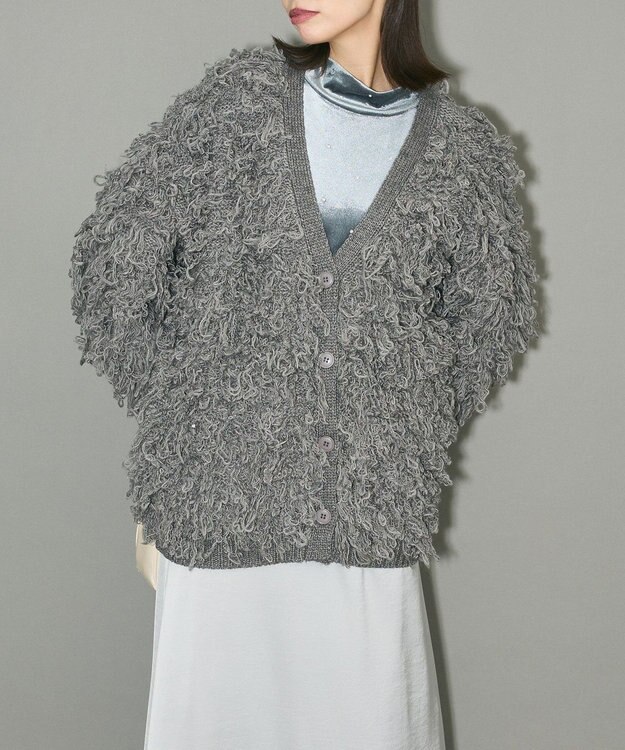 Green Parks フリンジニットカーディガン