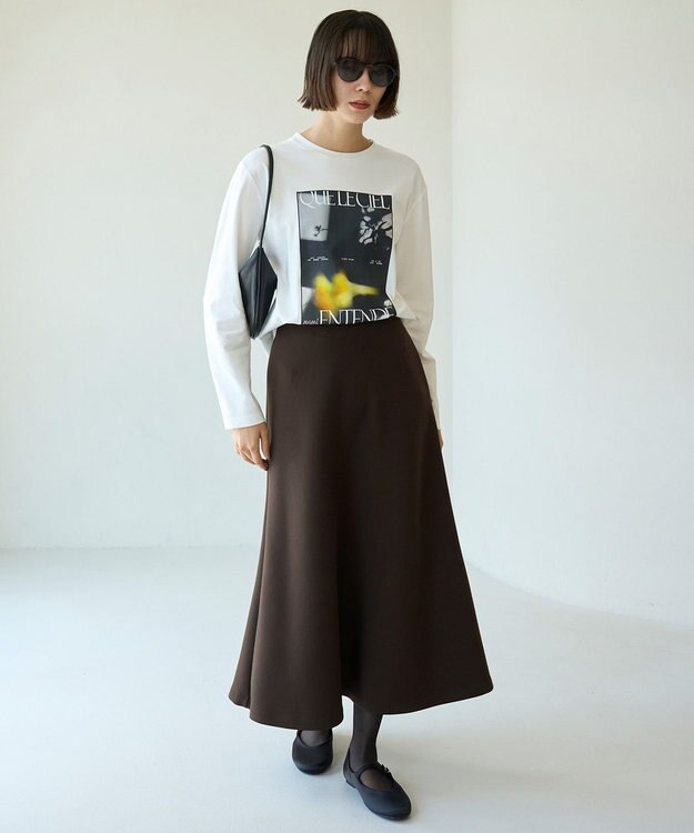 UNFILO コットンスムース グラフィック ロンＴ オフ(花)