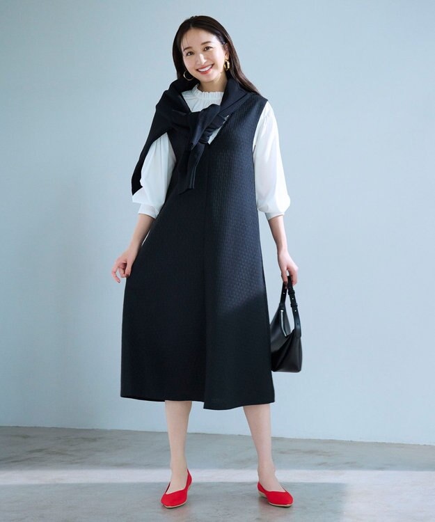 ANY L 【UVカット/抗菌防臭/速乾】エニィファンクション　フリルモックブラウス オフ