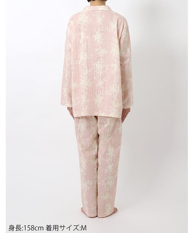 Wing パジャマ 長袖 長ズボン 綿100%(本体) レディース EP7041 ウイング／ワコール ピンク