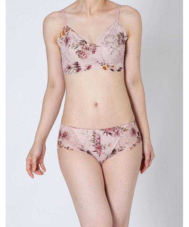 WACOAL サニタリーショーツ 【GOCOCi ゴコチ】 「普通~多い日」に対応 後ろまでしっかりカバー 羽付きナプキン対応 総レース 生理用ショーツ はきこみ丈あさめ レディース PGG198 /ワコール ピンク