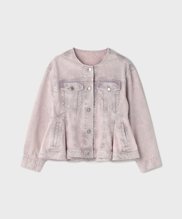 GRACE CONTINENTAL ペプラムデニムジャケット ピンク