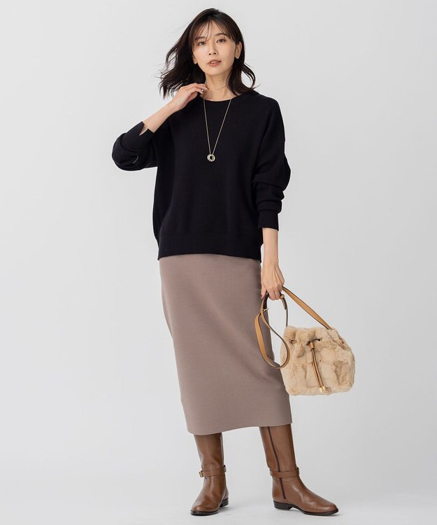 23区 【CLASSY.1月号掲載】フェイクファー ショルダーバッグ ベージュ系