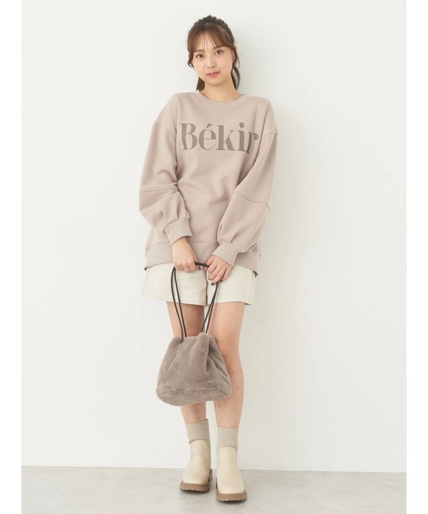 earth music&ecology Ｂｅｋｉｒ裏起毛スウェット Pink Beige