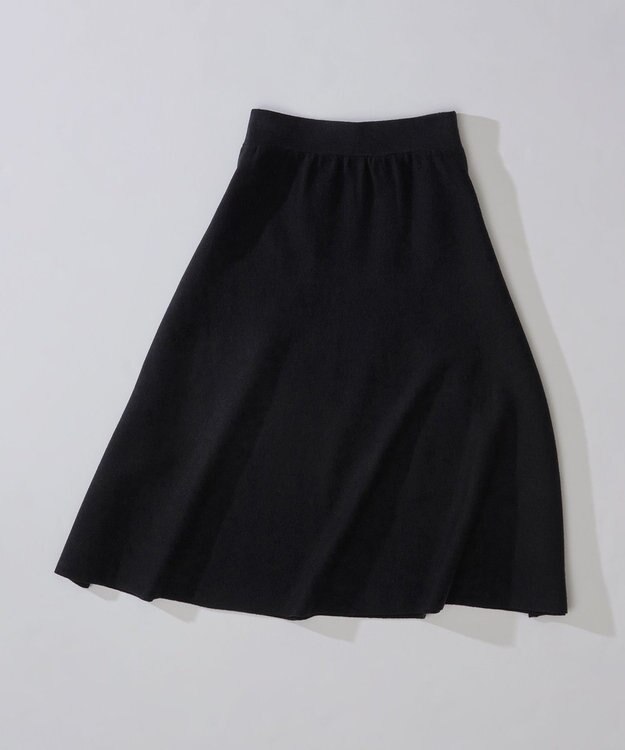 組曲 ニットフレア スカート ブラック系