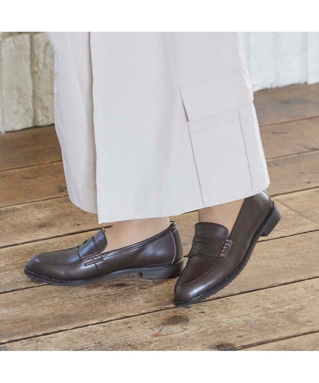 ing <ing>デザインコインローファー ダークブラウン