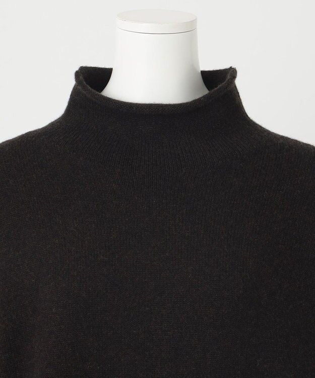23区 【R(アール)】カシミヤブレンド ロールネックニット ダークブラウン系