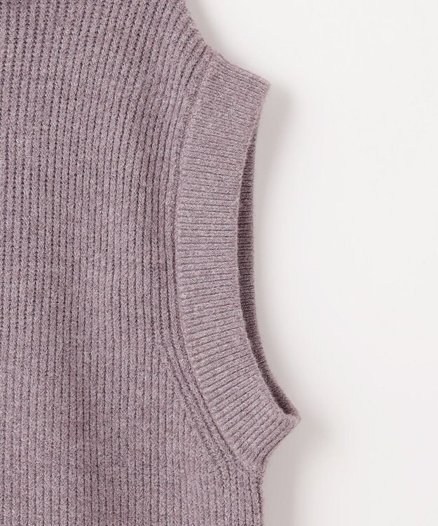 ANY ハーフジップニットベスト グレー