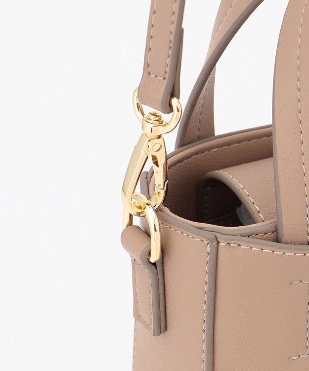 J.PRESS LADIES 【2way】スプリットレザー ナノポシェット バッグ ベージュ系