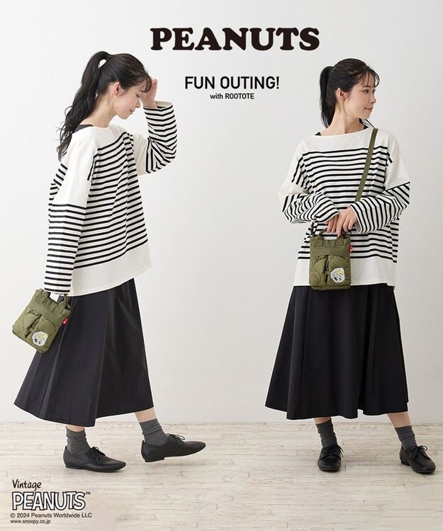 ROOTOTE 8408【スヌーピー】IP.ベビールー.パフ.ピーナッツ-9R 02：カーキ
