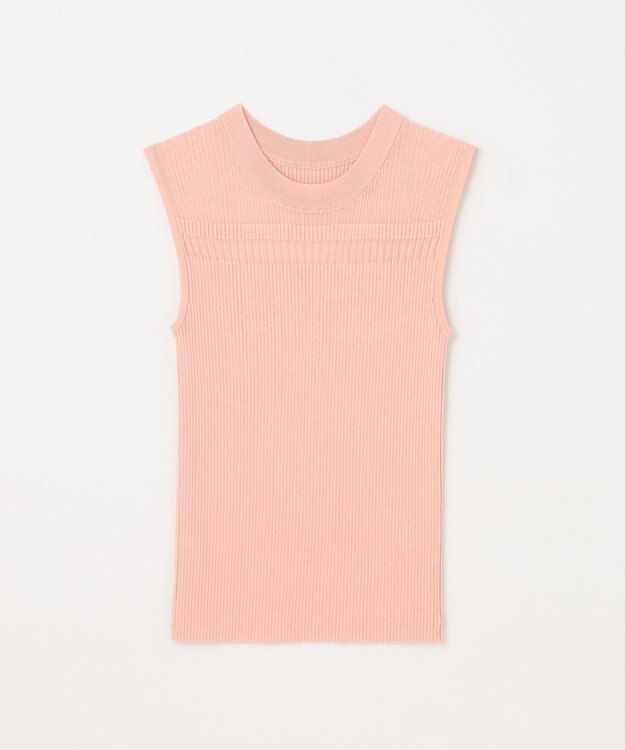 GRACE CONTINENTAL リブシアーニットトップ ピンク