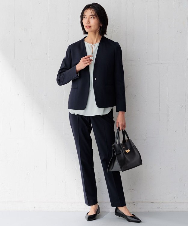 23区 S 【セットアップ対応】モクロディ テーパード パンツ ネイビー系