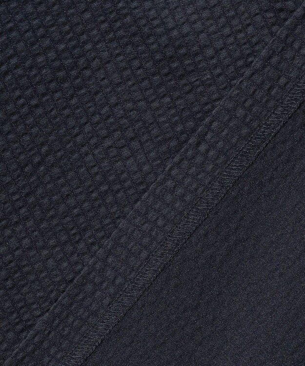 JOSEPH ABBOUD クールビズ【オリジナルオーガニックコットン使用・日本素材】JOEコットンサッカー ポロシャツ ネイビー系