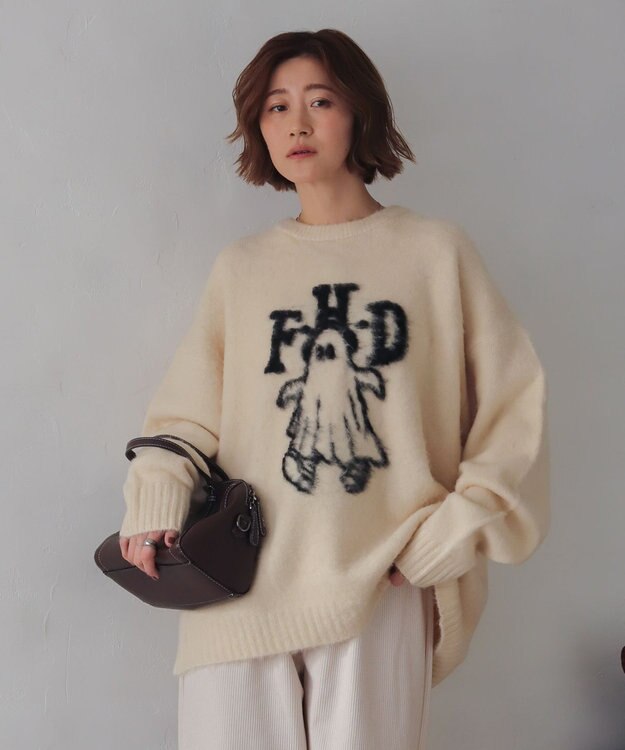 WEGO 【ユニセックス着用ITEM/MLサイズ展開/25年秋冬新作】ファジーグラフィックプルオーバー