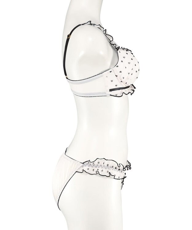 San-ai Resort（三愛水着楽園） 【WEB限定】フェミニンプティハートブラジャー＆ショーツセット 【northerly】 ホワイト