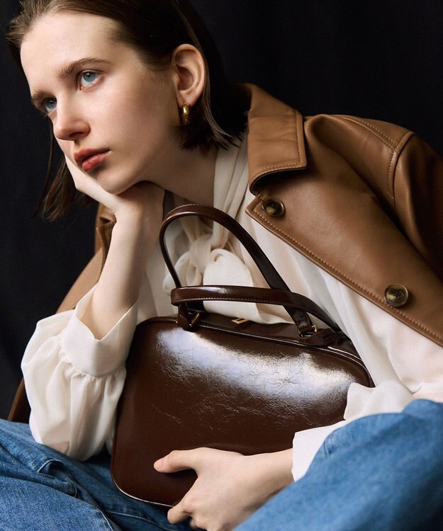 23区 【見上愛さん着用/VERY12月号掲載/新色追加】ボストン バッグ ダークブラウン系