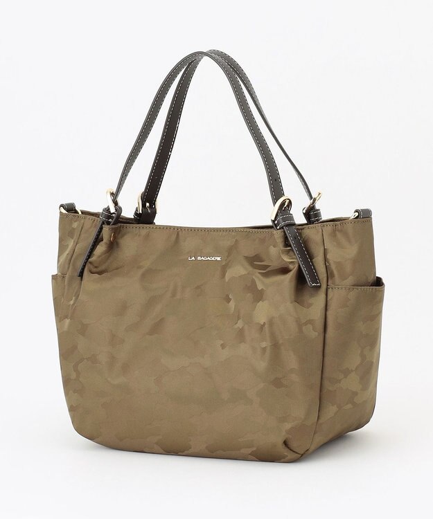LA BAGAGERIE シャドージャカード 2WAYミニトートバッグ カーキ