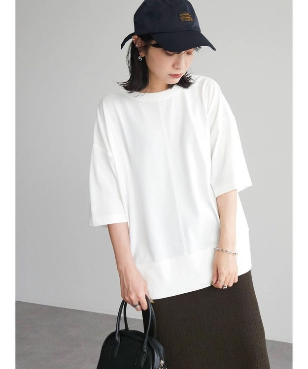 Green Parks 接触冷感裾リブＴシャツ Off White