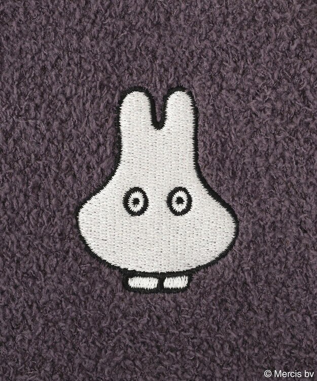 earth music&ecology 【予約】miffy/earth モコモコカーディガン チャコールグレー