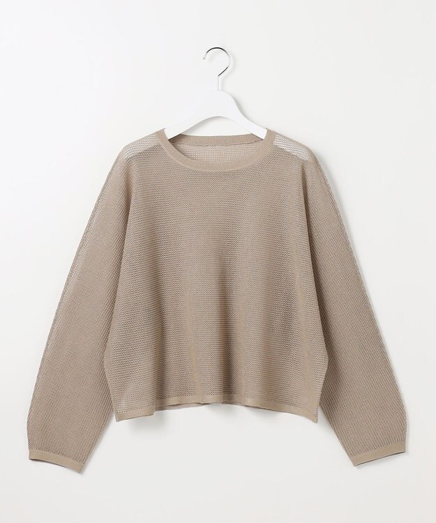 自由区 ライトメッシュ プルオーバー ベージュ