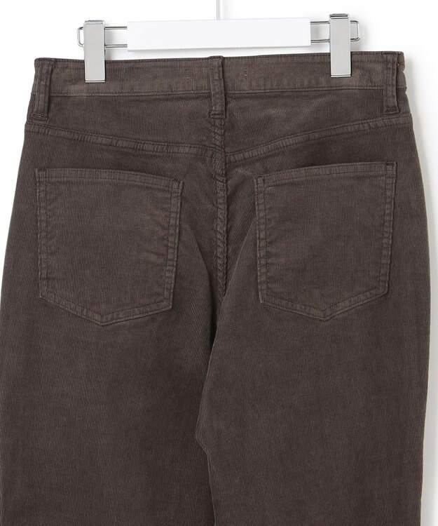 23区 【SLOW】ストレッチ コーデュロイ ストレート フレア パンツ ブラウン系