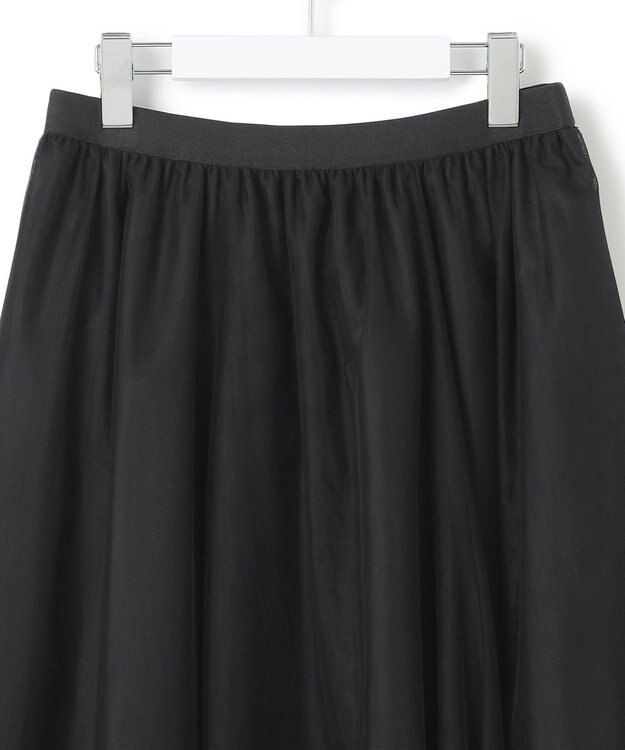 23区 【洗える】ソフトチュール スカート ブラック系