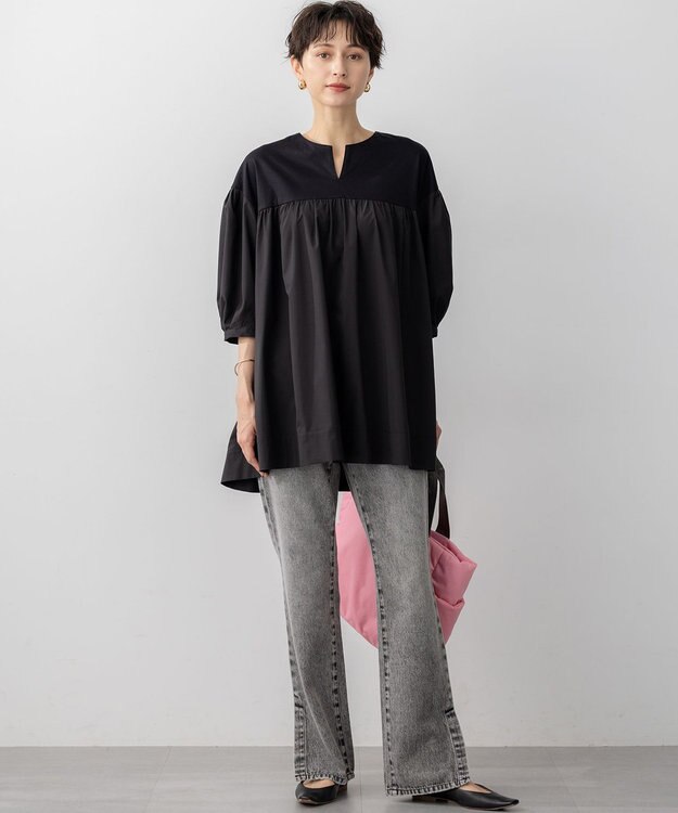 23区 S 【SLOW/一部店舗限定】スリット ストレート デニム グレー系