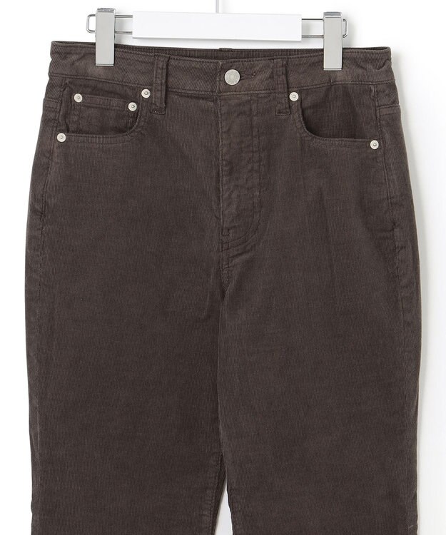 23区 【SLOW】ストレッチ コーデュロイ ストレート フレア パンツ ブラウン系