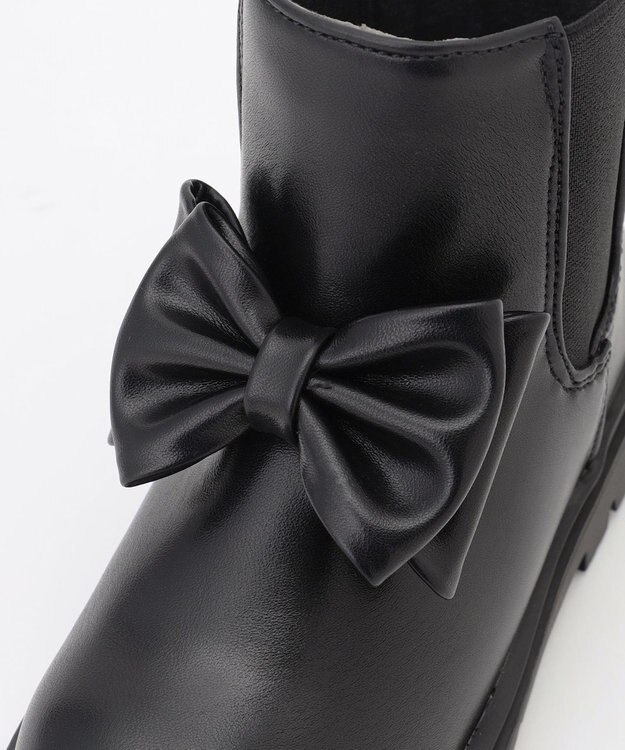 ANY KIDS リボンサイドゴアブーツ ブラック