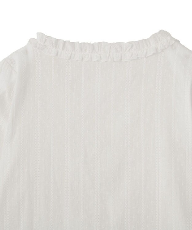 earth music&ecology 【綿100％】コットンレースブラウス Off White
