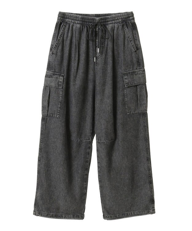 Green Parks ライトデニムカーゴパンツ Black