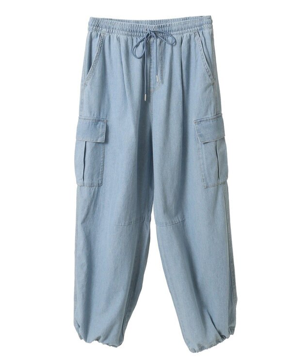 Green Parks ライトデニムカーゴパンツ Black