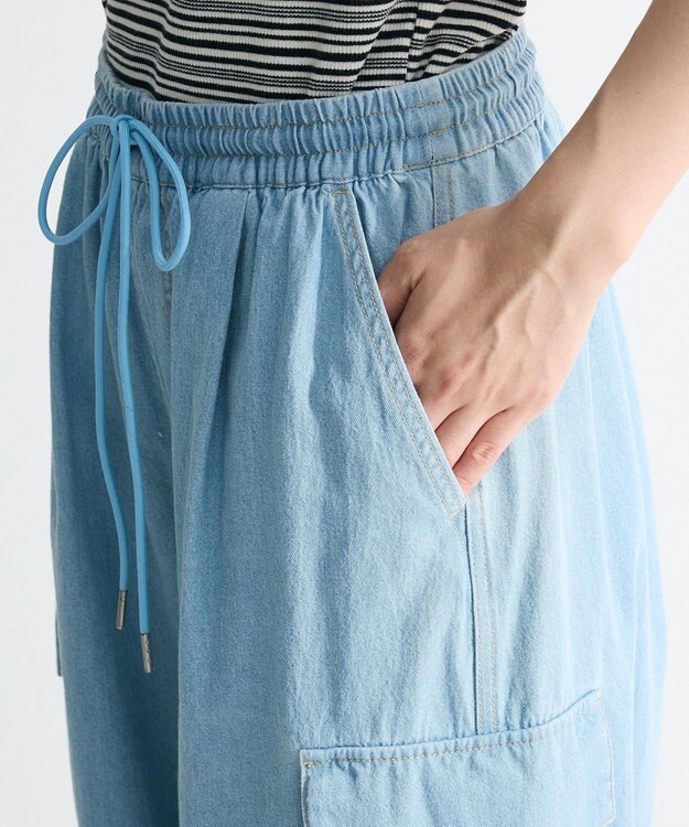 Green Parks ライトデニムカーゴパンツ Black