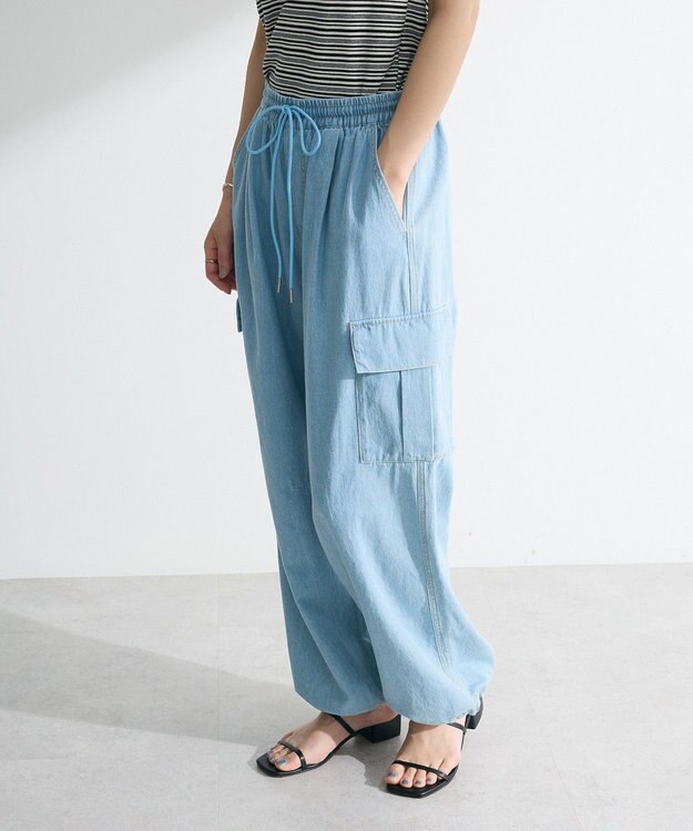 Green Parks ライトデニムカーゴパンツ Black