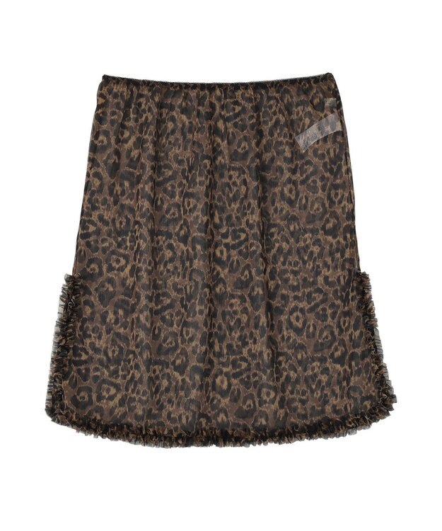 earth music&ecology 【WEB限定】レイヤードスカート(Short) Leopard