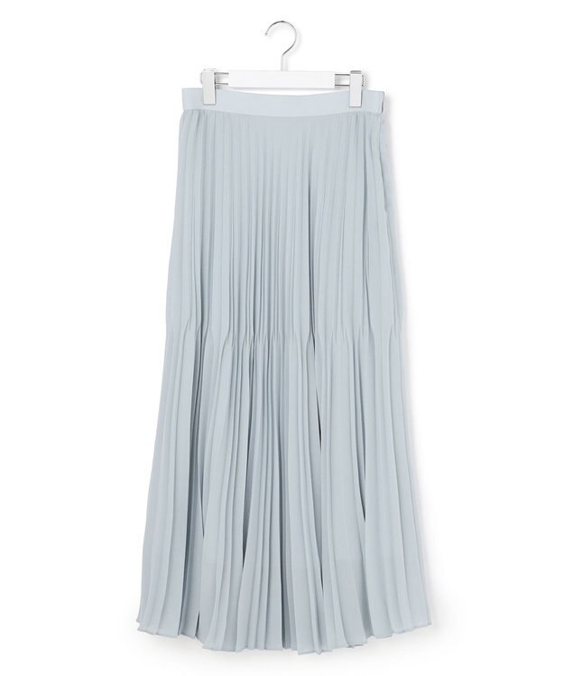 ICB L 【先行予約】ライトジョーゼットプリーツ スカート ライトデニム