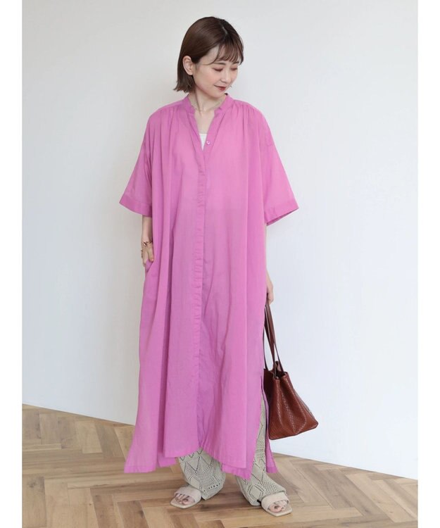 AMERICAN HOLIC ふんわりインドボイルロングワンピース Pink