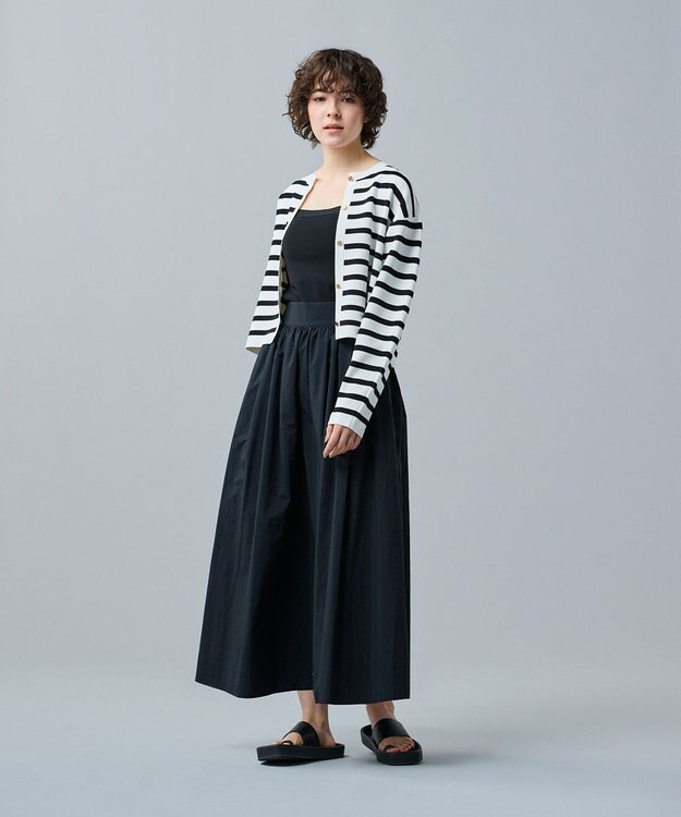 uncrave 【撥水・UVカット・接触冷感】プルーフナイロン フレアスカート ブラック