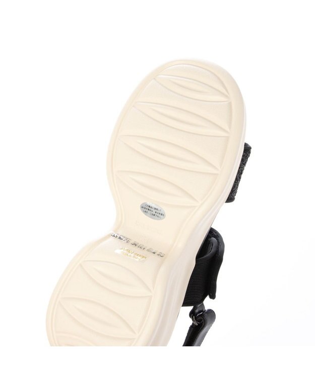 MODE ET JACOMO <MODE ET JACOMO>ボリュームソールグリッターサンダル ブラックメタリック