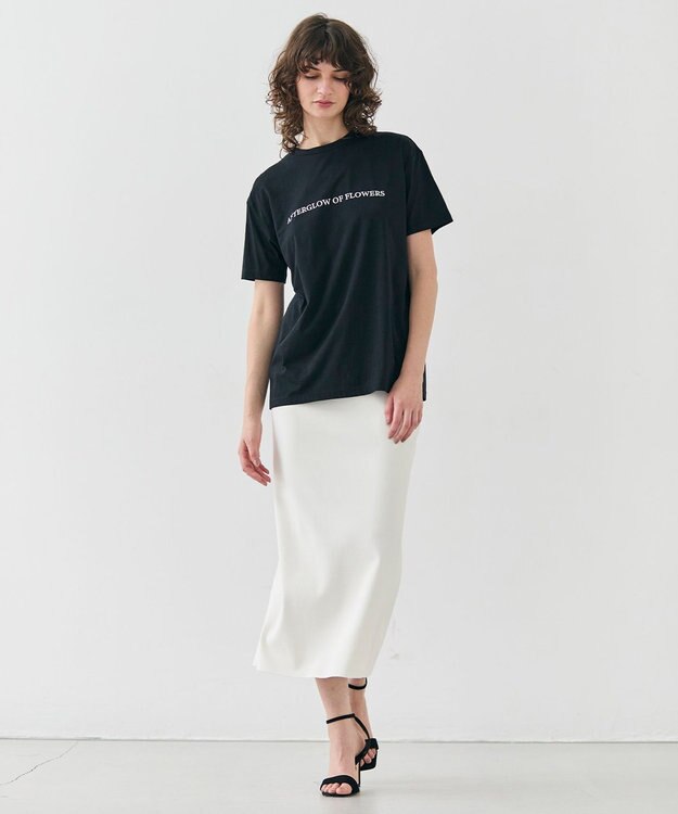 BEIGE， 【洗える】CASSIA / オリジナルロゴTシャツ Black